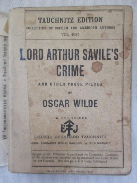 Lord Arhturs Savile's Crime, 1909 r.
