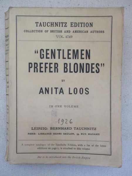Gentleman Prefer Blondes, 1926 r.