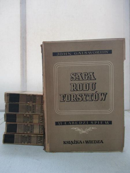 Galsworthy John - Saga rodu Forsytów, VI tomów, 1950 r.