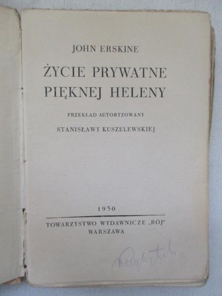 Życie prywatne pięknej Heleny, 1930 r.