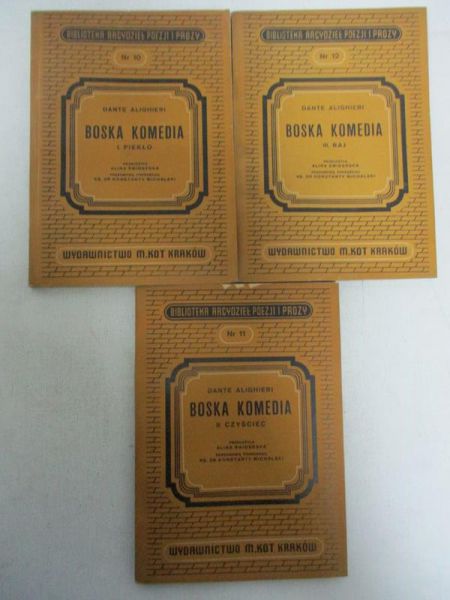 Boska komedia. Zestaw 3 książek, 1947 r.