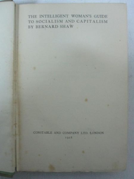 The intelligent woman's guide to socialism and capitalism, 1928 r.