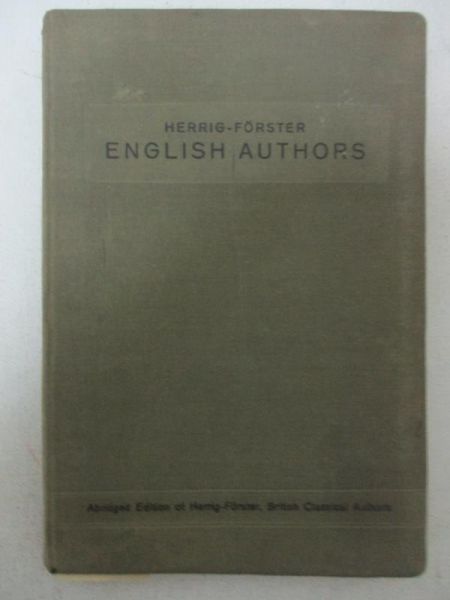 English Authors with biographical notices, 1911 r