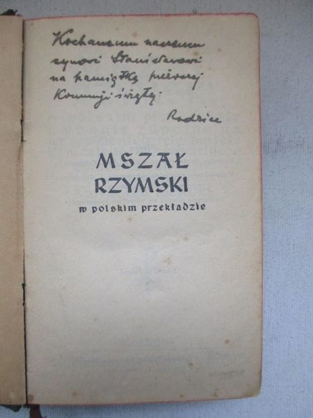 Mszał Rzymski w polskim przekładzie, 1936r,