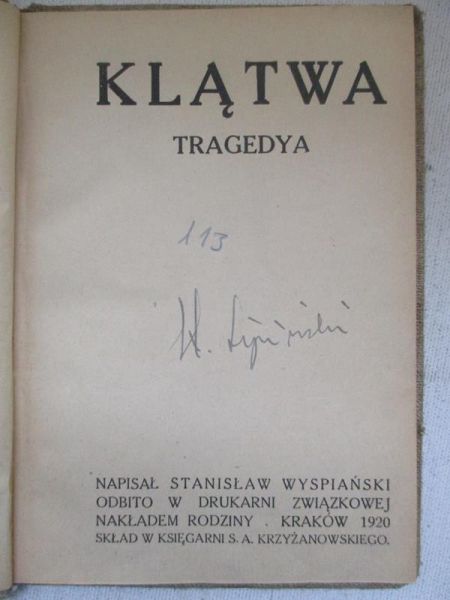 lątwa, 1920 r.