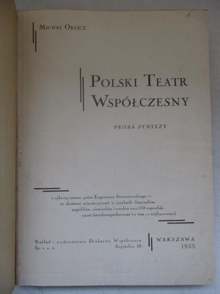Polski teatr współczesny, 1935 r.