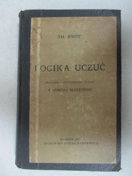 Logika uczuć, 1921r.