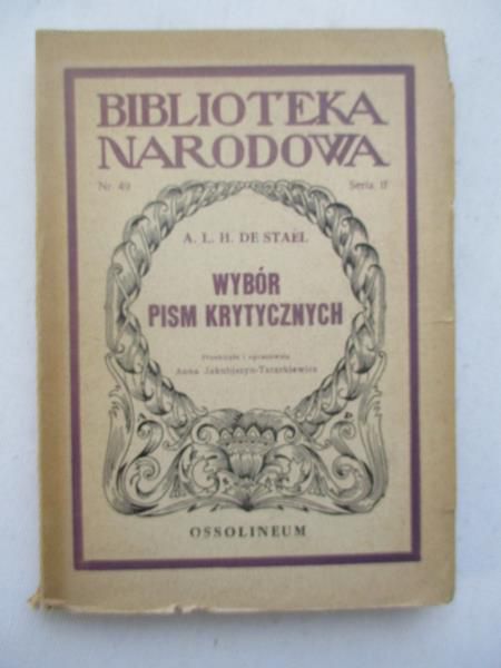 Wybór pism krytycznych, BN