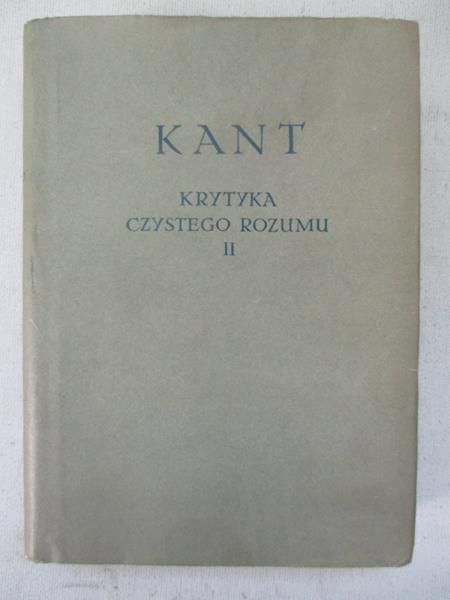 Krytyka czystego rozumu, t. II