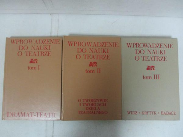 Wprowadzenie do nauki o teatrze, tomy I-III