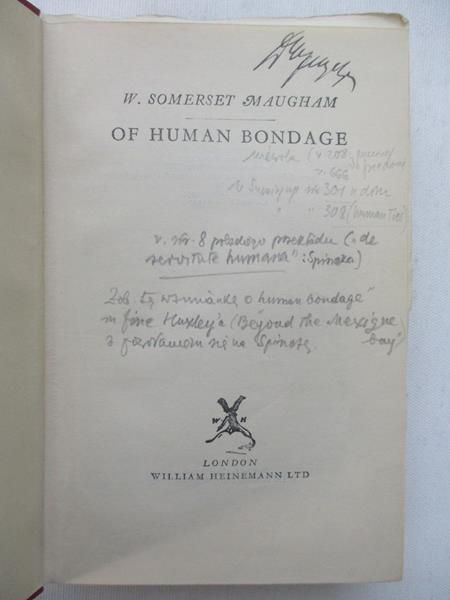 Maugham Somerset W. - Of Human Bondage, 1937 r.