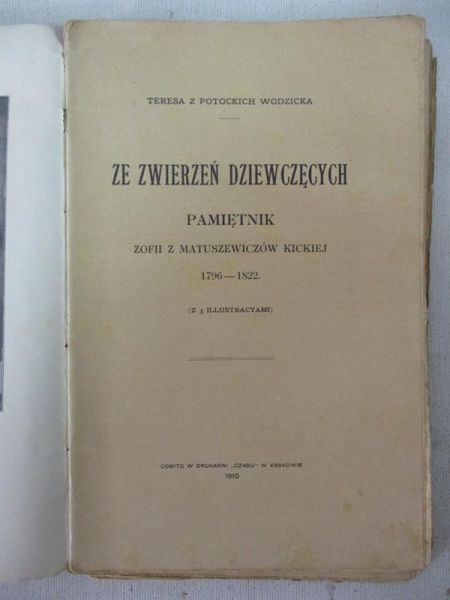 Ze zwierzeń dziewczęcych, 1910 r.
