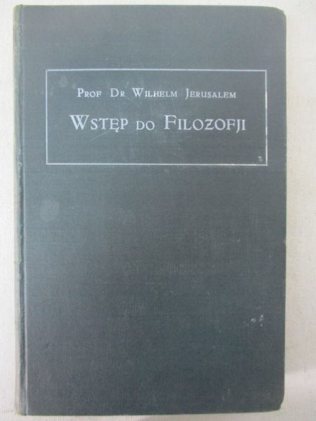 Wstęp do filozofji, 1926 r.