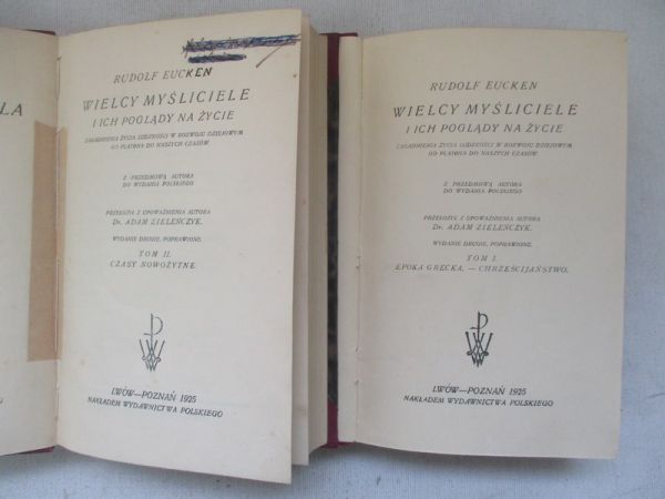 Wielcy myśliciele i ich poglądy na życie, T. I-II, 1925 r.