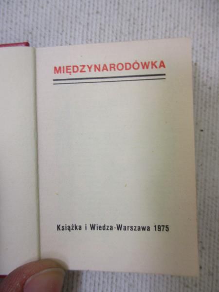 Mazurkiewicz H. (red.) - Międzynarodówka, Miniatura