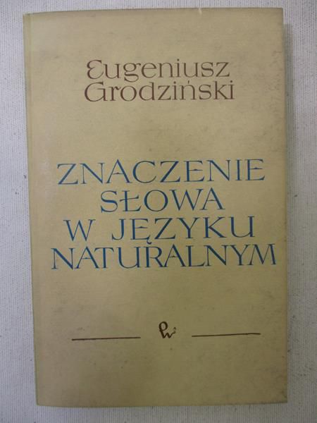Znaczenie słowa w języku naturalnym