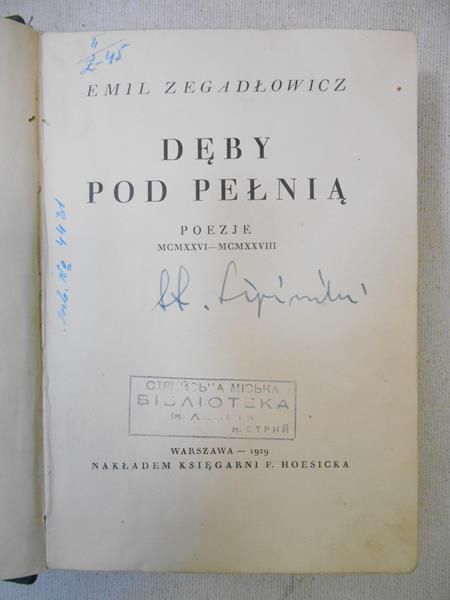 Dęby pod pełnią, 1929 r.