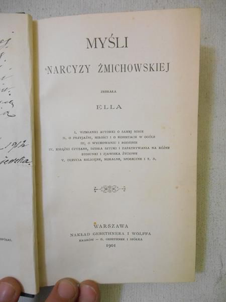 Myśli Narcyzy Żmichowskiej, 1901 r.