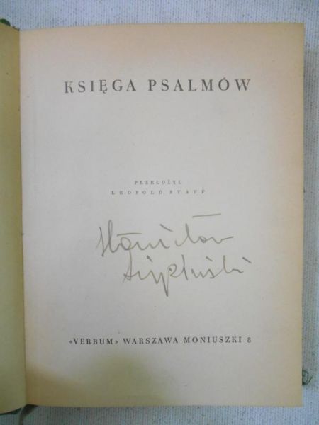 Księga psalmów, 1937 r.