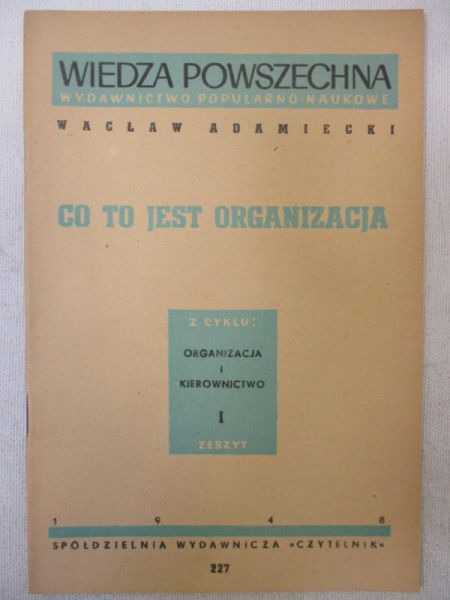 Adamiecki Wacław - Organizacja i kierownictwo, 1948 r.