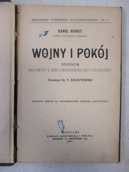 Wojny i pokój, 1904 r.