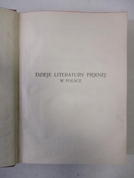 Akademia Umiejętności - Dzieje literatury pięknej w Polsce, tomy I-II, Reprint