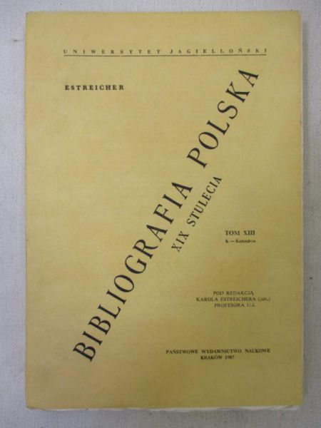 Bibliografia Polska XIX. Stulecia, tom XIII