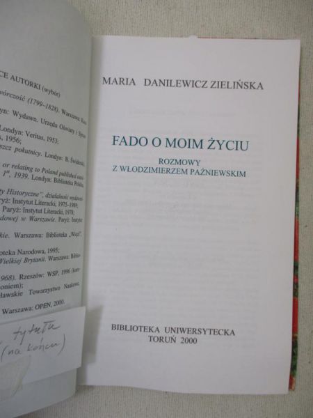 Danilewicz-Zielińska Maria - Fado o moim życiu