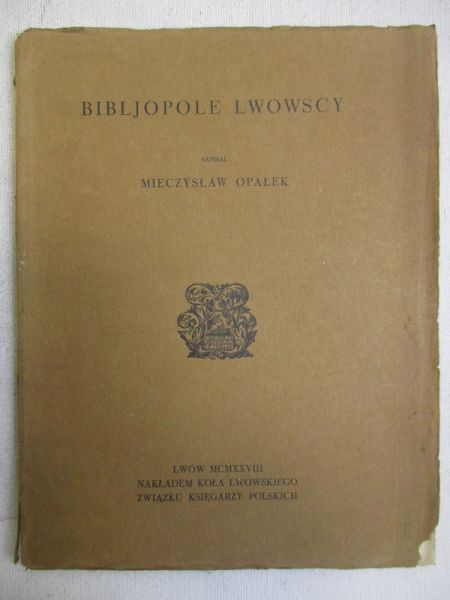 Bibljopole Lwowscy, 1928 r.
