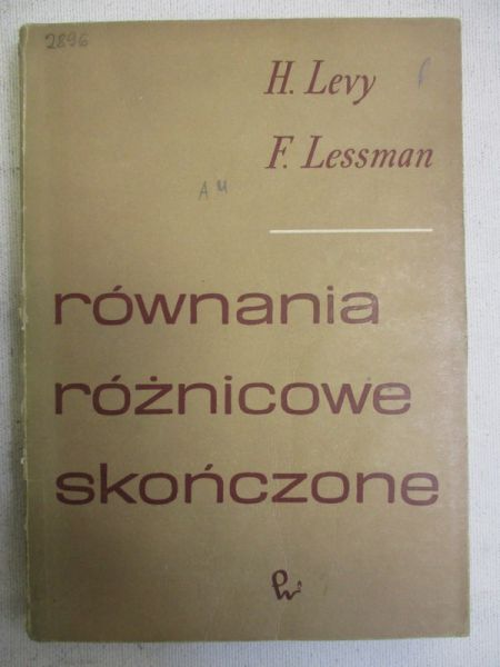 Levy H. - Równania różnicowe skończone