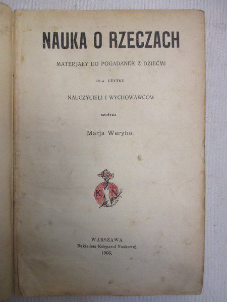 Nauka o rzeczach, 1906 r.