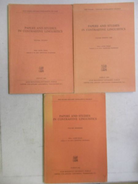 Fisiak Jacek (red.) - Papers and studies in contrastive linguistics, 3 tomy