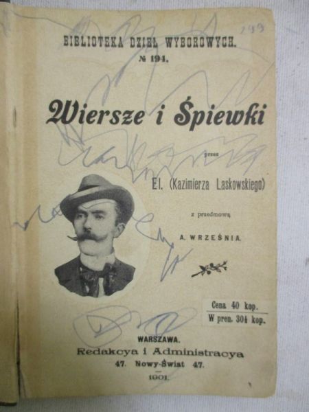 Laskowski Kazimierz - Wiersze i Śpiewki, 1901 r.
