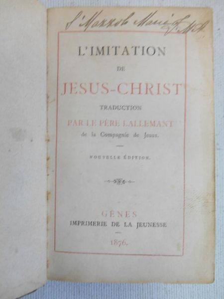 Thoms   - L'imittion de Jesus Christ, 1876 r.