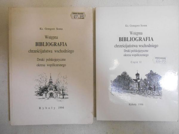 Wstępna bibliografia chrześcijaństwa wschodniego, zestaw 2 książek