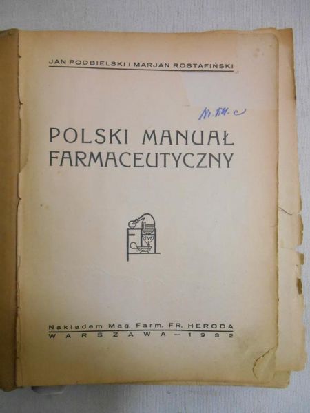 Polski manuał farmaceutyczny, 1932 r.