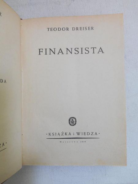 Finansista, 1949 r.