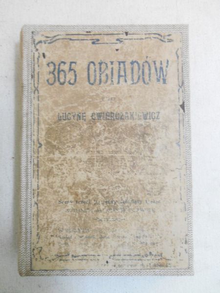Ćwierczakiewiczowa Lucyna - 365 obiadów, 1911 r.