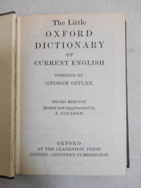 The Little Oxford Dictionary of Current English, 1948 r.