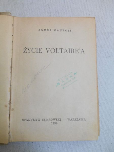 Maurois Andre - Życie Voltaire'a, 1936 r.