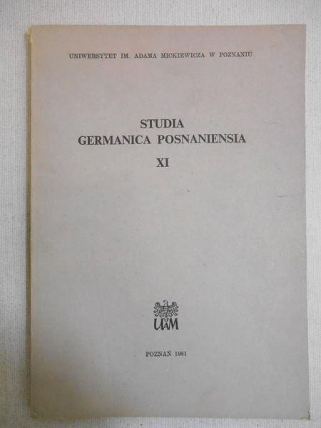 Bzdęga Andrzej Z. (red.) - Studia germanica posnaniensia, Tom XI