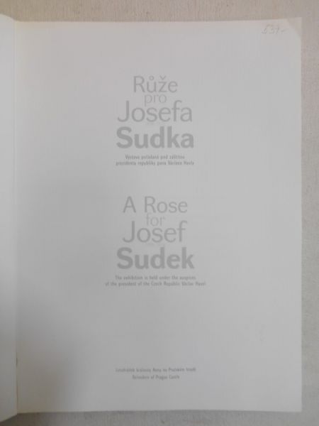 A Rose for Josef Sudek 1896-1976