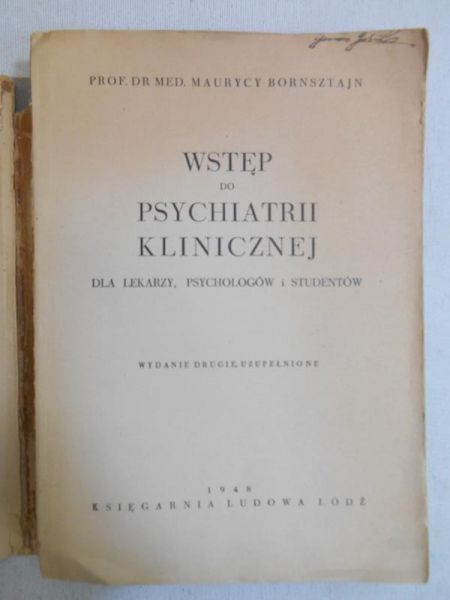 Wstęp do psychiatrii klinicznej, 1948 r.