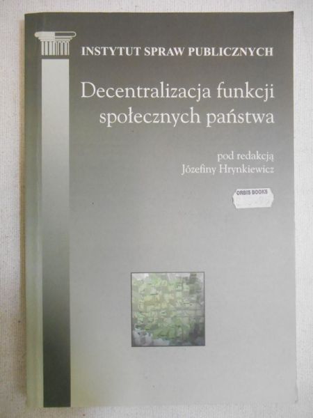 Decentralizacja funkcji społecznych państwa