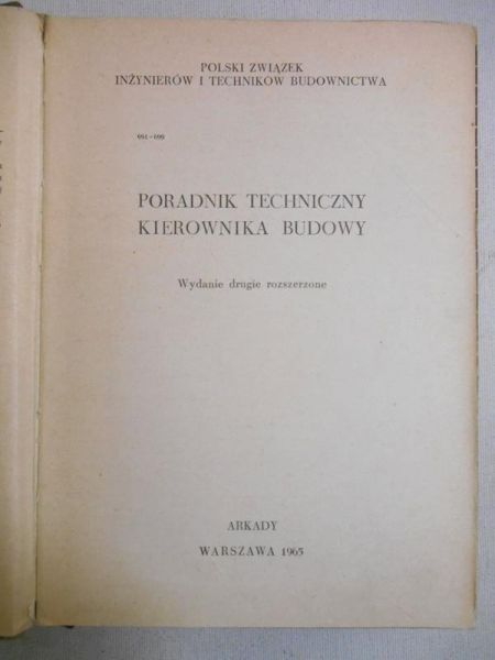 Bratkowski Tadeusz - Poradnik techniczny kierownika budowy