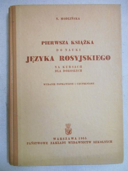 Pierwsza książka do nauki języka rosyjskiego na kursach dla dorosłych