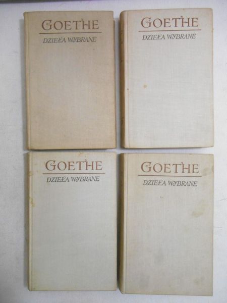 Goethe Jan Wolfgang - Dzieła wybrane, t. I-IV