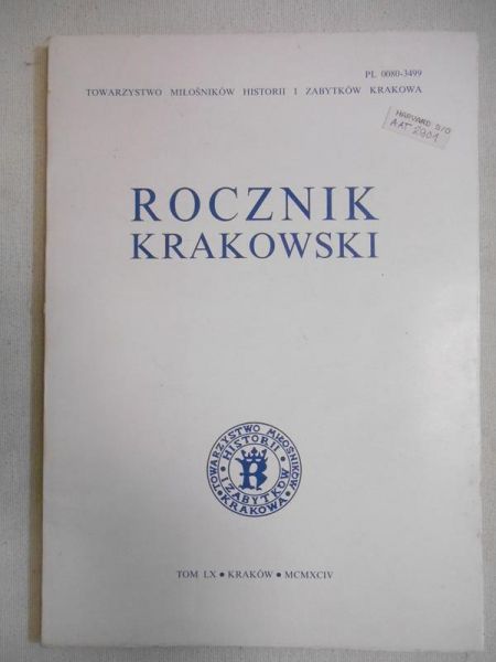 Rocznik Krakowski, t. LX