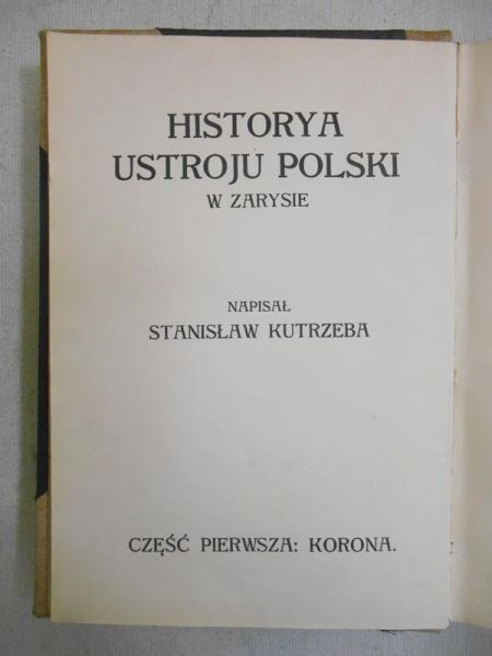 Historya Ustroju Polski, 1931 r.