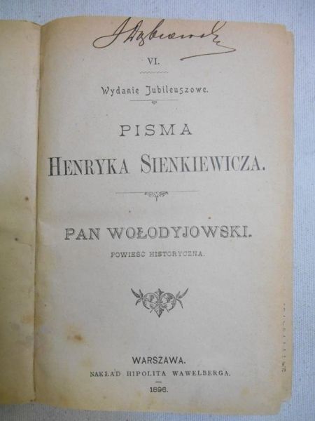 Pan Wołodyjowski, 1896 r.